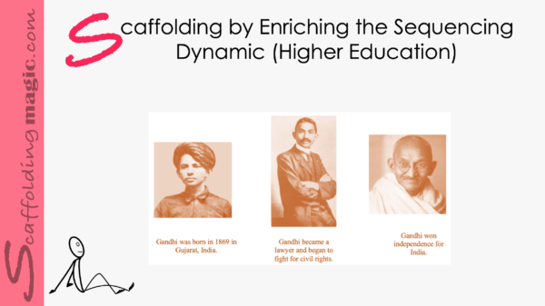 Scaffolding by Enriching the Sequencing Dynamic (Higher Education)